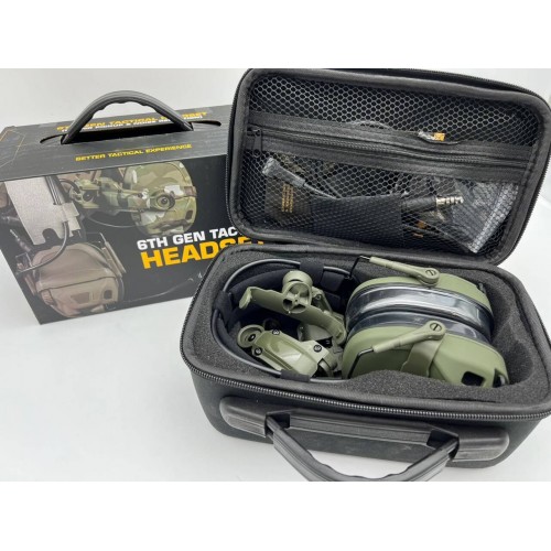 6TH GEN TACTICAL HEADSET тактическая гарнитура, звукосниматель и шумоподавление, активные в Смоленске