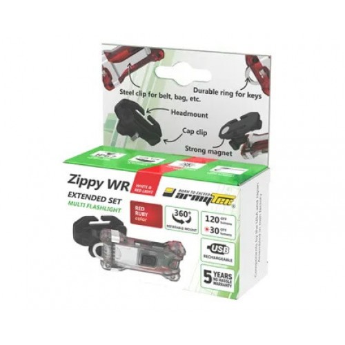 Наключный фонарь Armytek Zippy Extended Set WR (Red Ruby) в Смоленске