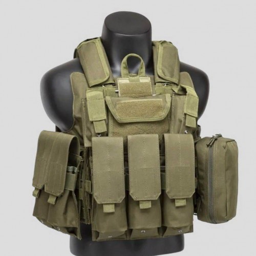 Тактический разгрузочный жилет «5 / пять карманов» с подсумками Tactical Molle Plate Carrier для съемных бронепластин в Смоленске