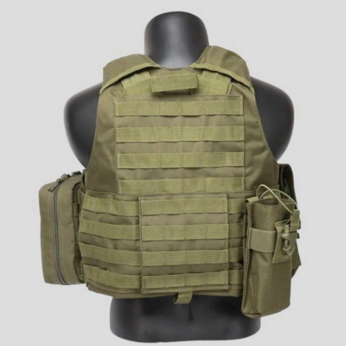 Тактический разгрузочный жилет «5 / пять карманов» с подсумками Tactical Molle Plate Carrier для съемных бронепластин в Смоленске