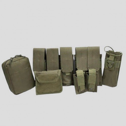 Тактический разгрузочный жилет «5 / пять карманов» с подсумками Tactical Molle Plate Carrier для съемных бронепластин в Смоленске