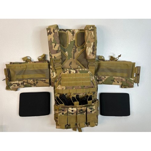 Жилет (плитник быстросъёмный/разгрузка) с возможностью установки боковых плит или боковых баллистических пакетов в Смоленске